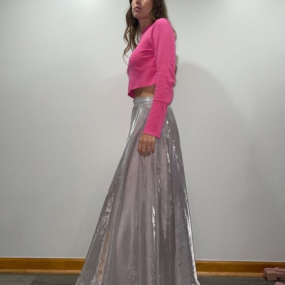 Long Sleeve Crop Mock Neck Shirt/ Turtle Neck Cropped Top - Picture 4 of 4